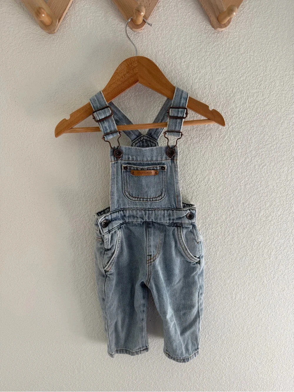 Piupiuchick Denim Baby Overalls